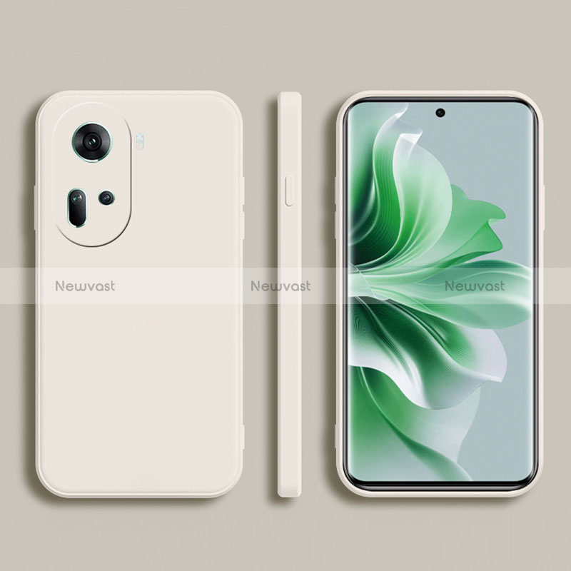 Ultra-thin Silicone Gel Soft Case 360 Degrees Cover for Oppo Reno11 5G White