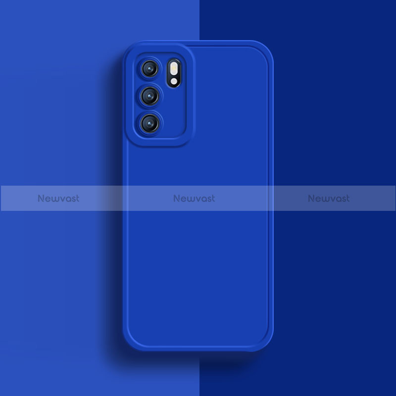 Ultra-thin Silicone Gel Soft Case 360 Degrees Cover for Oppo Reno6 Pro 5G India Blue