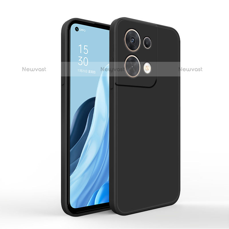 Ultra-thin Silicone Gel Soft Case 360 Degrees Cover for Oppo Reno9 Pro+ Plus 5G Black