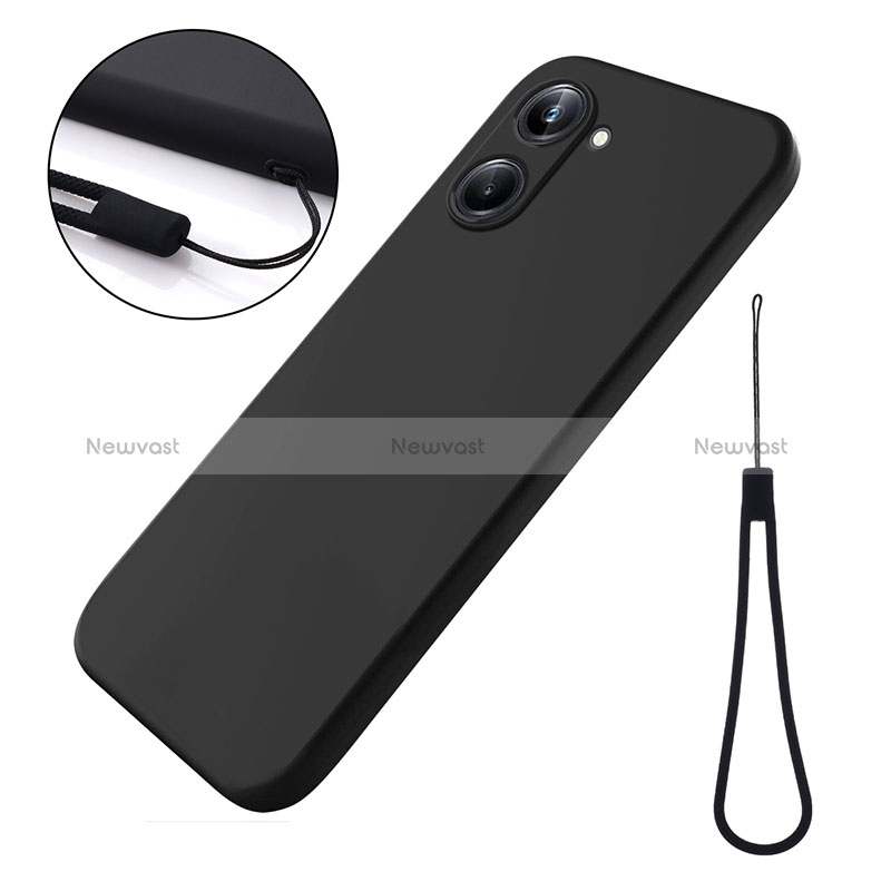 Ultra-thin Silicone Gel Soft Case 360 Degrees Cover for Realme 10 4G Black