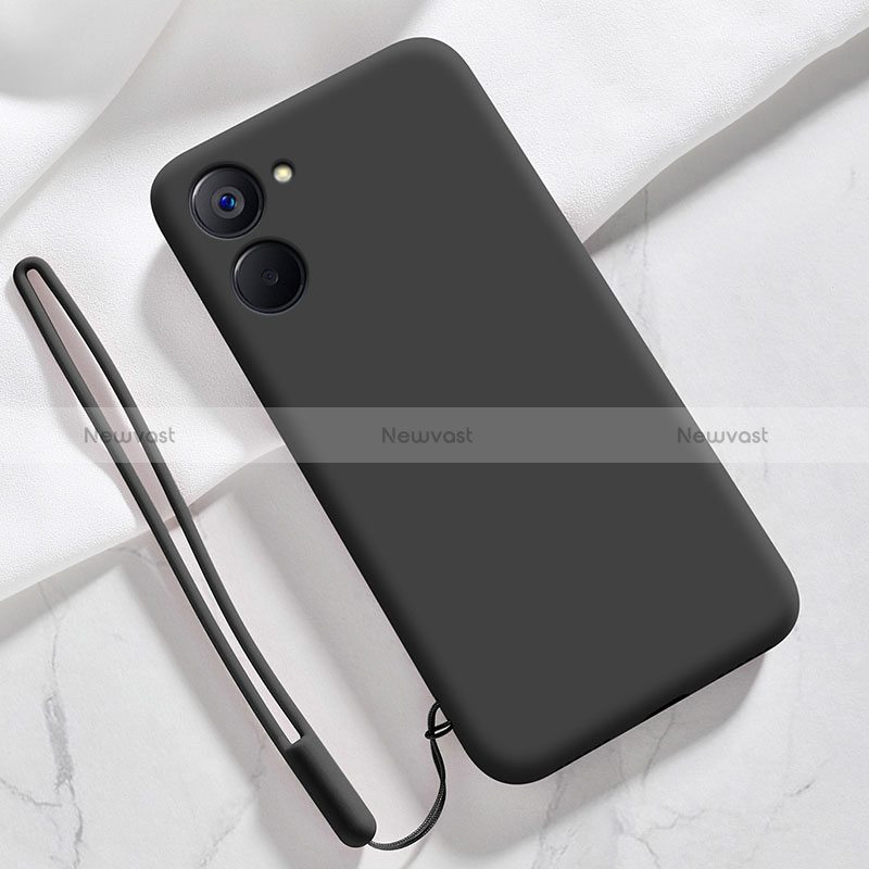 Ultra-thin Silicone Gel Soft Case 360 Degrees Cover for Realme 10S 5G Black