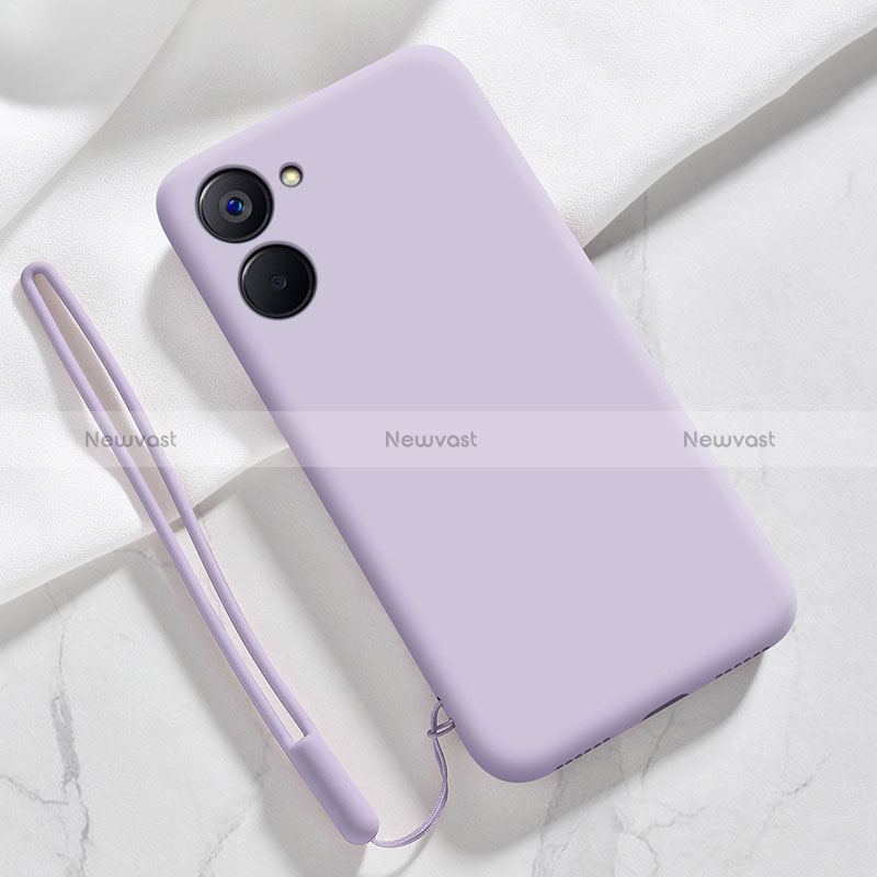 Ultra-thin Silicone Gel Soft Case 360 Degrees Cover for Realme 10S 5G Clove Purple