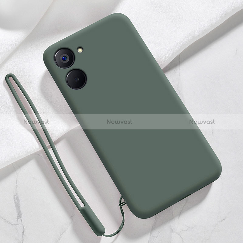 Ultra-thin Silicone Gel Soft Case 360 Degrees Cover for Realme 10S 5G Midnight Green