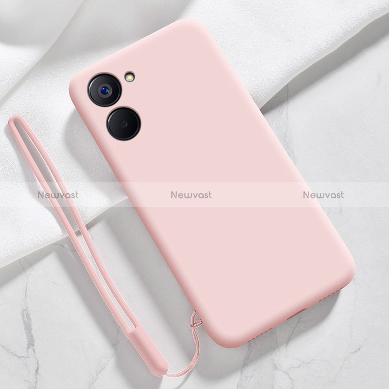 Ultra-thin Silicone Gel Soft Case 360 Degrees Cover for Realme 10S 5G Pink