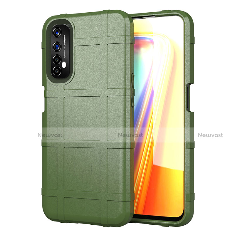 Ultra-thin Silicone Gel Soft Case 360 Degrees Cover for Realme 7 Army green