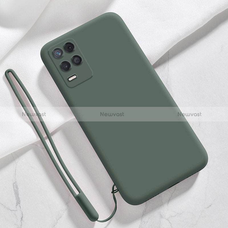 Ultra-thin Silicone Gel Soft Case 360 Degrees Cover for Realme 8 5G Midnight Green