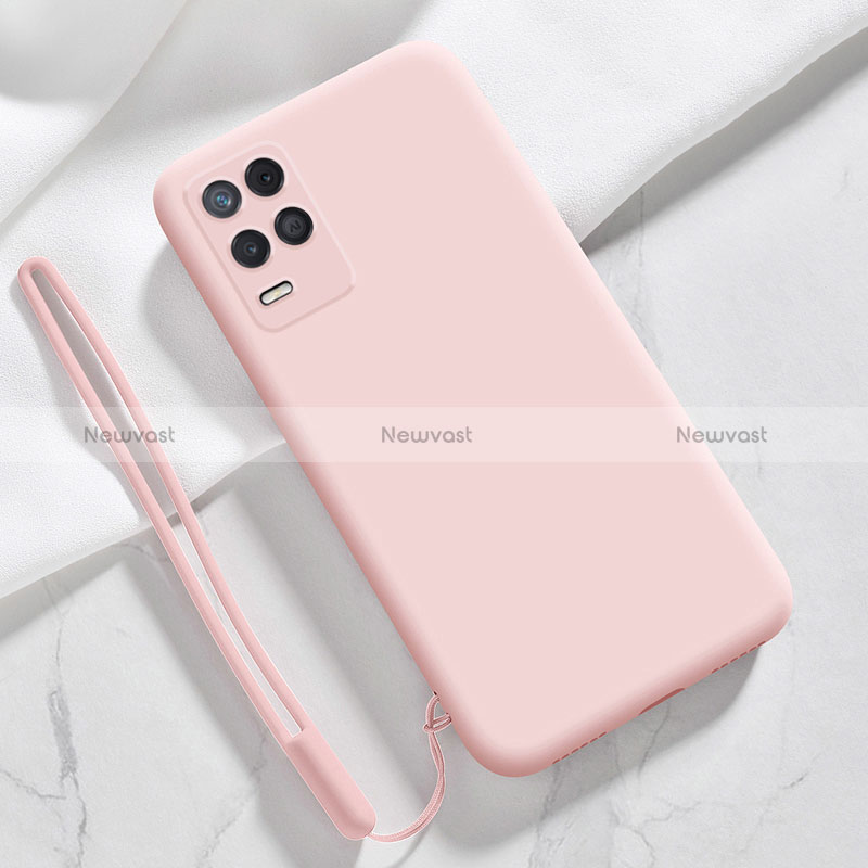 Ultra-thin Silicone Gel Soft Case 360 Degrees Cover for Realme 8 5G Pink