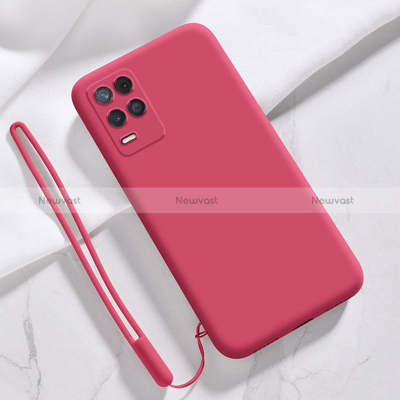 Ultra-thin Silicone Gel Soft Case 360 Degrees Cover for Realme 8 5G Red