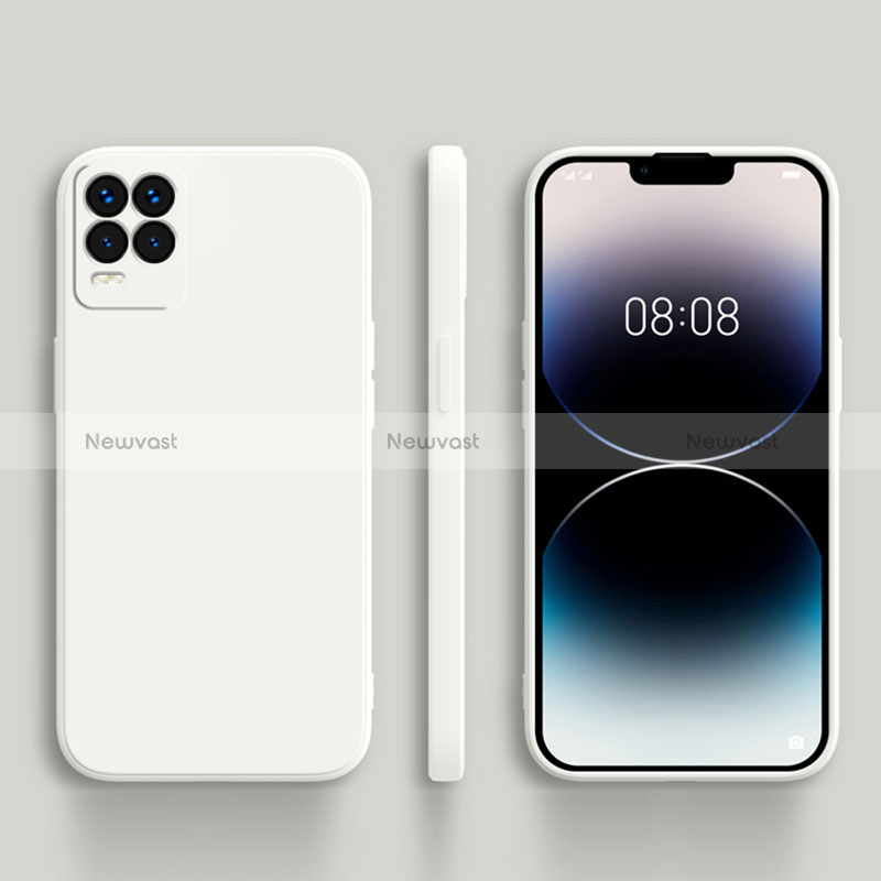 Ultra-thin Silicone Gel Soft Case 360 Degrees Cover for Realme 8 Pro White