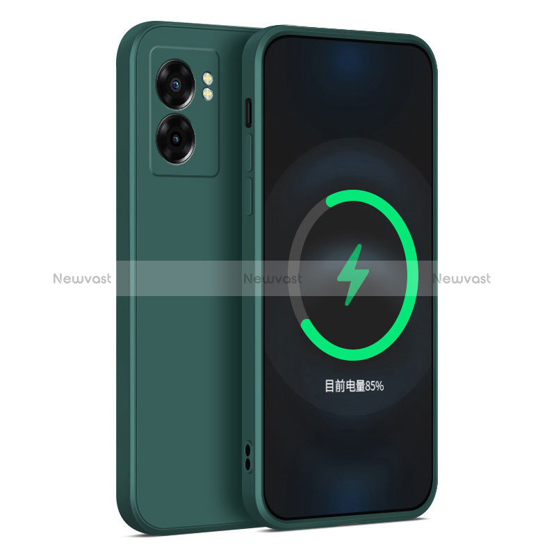 Ultra-thin Silicone Gel Soft Case 360 Degrees Cover for Realme V23 5G Midnight Green