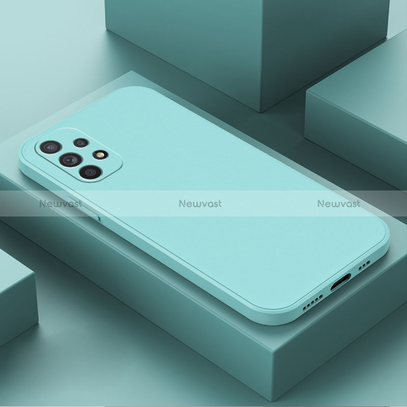Ultra-thin Silicone Gel Soft Case 360 Degrees Cover for Samsung Galaxy A13 4G Cyan