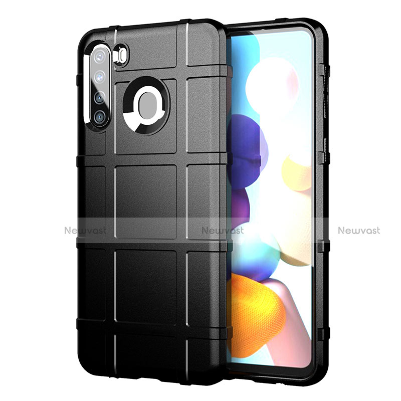 Ultra-thin Silicone Gel Soft Case 360 Degrees Cover for Samsung Galaxy A21 Black