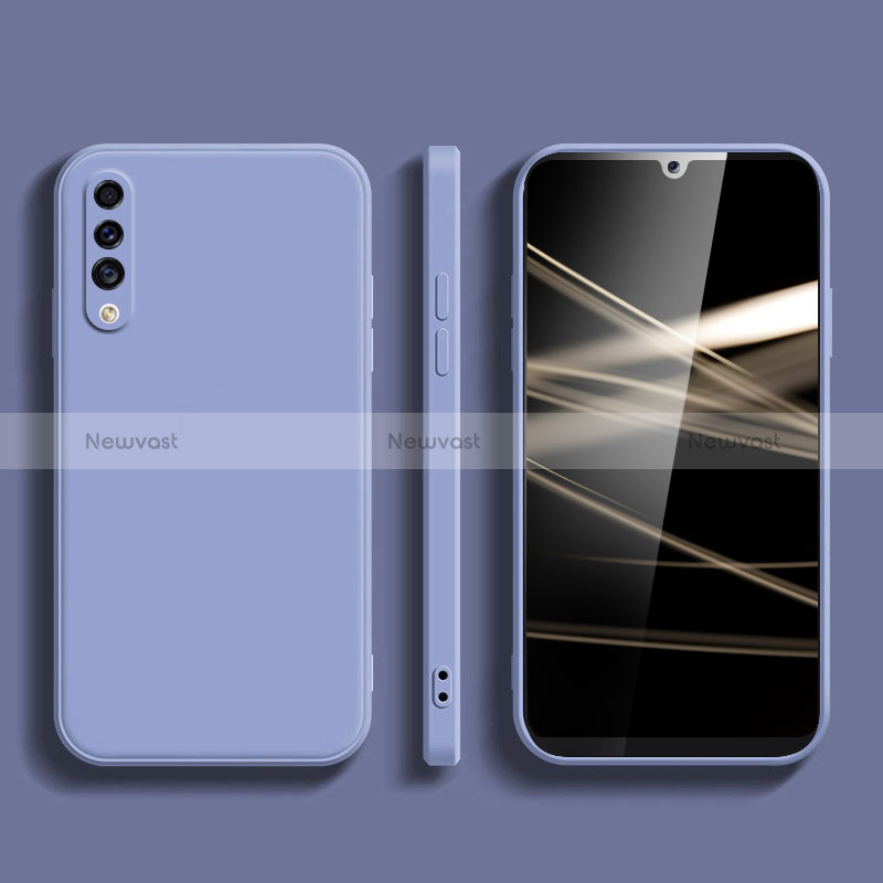 Ultra-thin Silicone Gel Soft Case 360 Degrees Cover for Samsung Galaxy A50 Lavender Gray