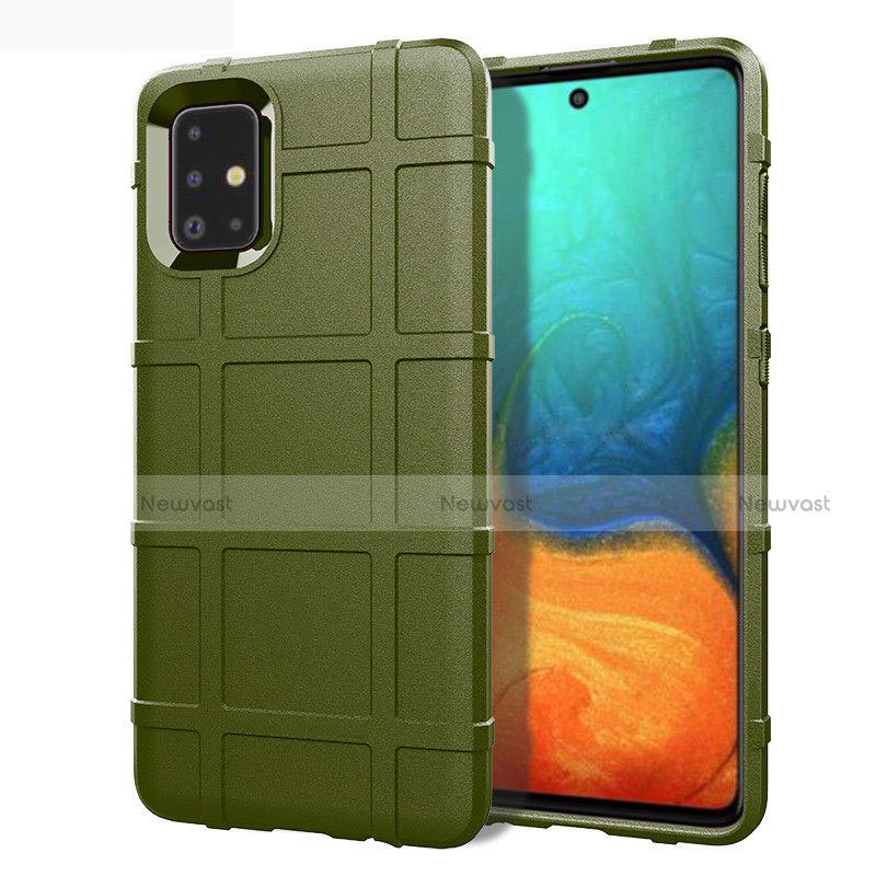 Ultra-thin Silicone Gel Soft Case 360 Degrees Cover for Samsung Galaxy A51 5G Green