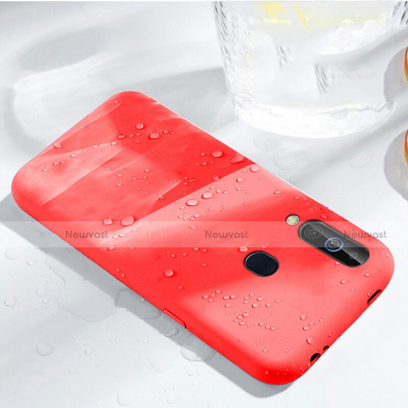 Ultra-thin Silicone Gel Soft Case 360 Degrees Cover for Samsung Galaxy A60 Red