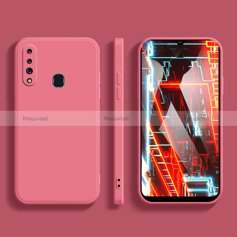 Ultra-thin Silicone Gel Soft Case 360 Degrees Cover for Samsung Galaxy A70E Hot Pink