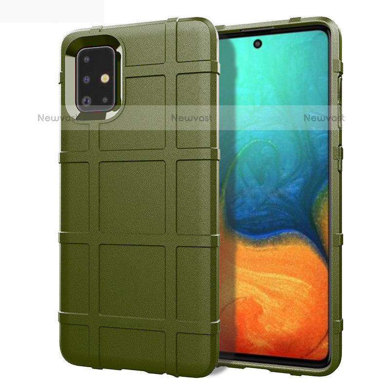 Ultra-thin Silicone Gel Soft Case 360 Degrees Cover for Samsung Galaxy A71 4G A715 Green