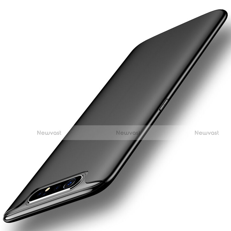 Ultra-thin Silicone Gel Soft Case 360 Degrees Cover for Samsung Galaxy A90 4G Black