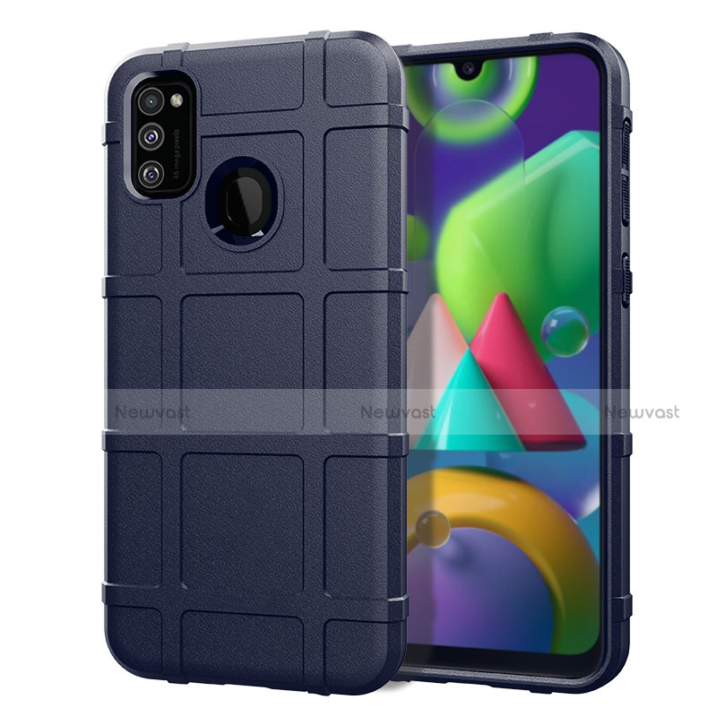 Ultra-thin Silicone Gel Soft Case 360 Degrees Cover for Samsung Galaxy M30s Blue