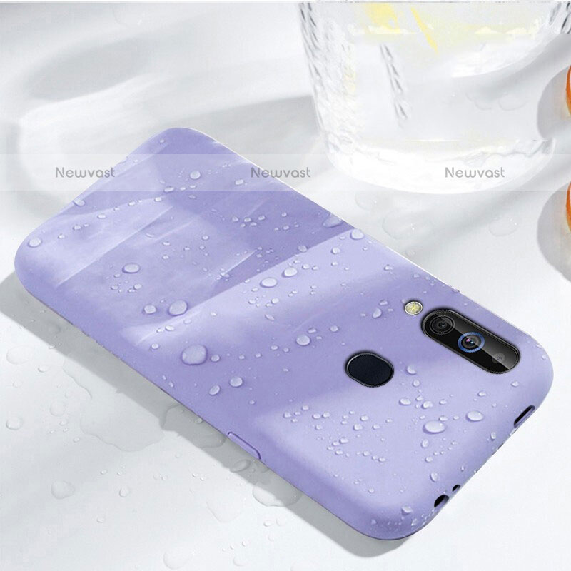 Ultra-thin Silicone Gel Soft Case 360 Degrees Cover for Samsung Galaxy M40 Purple