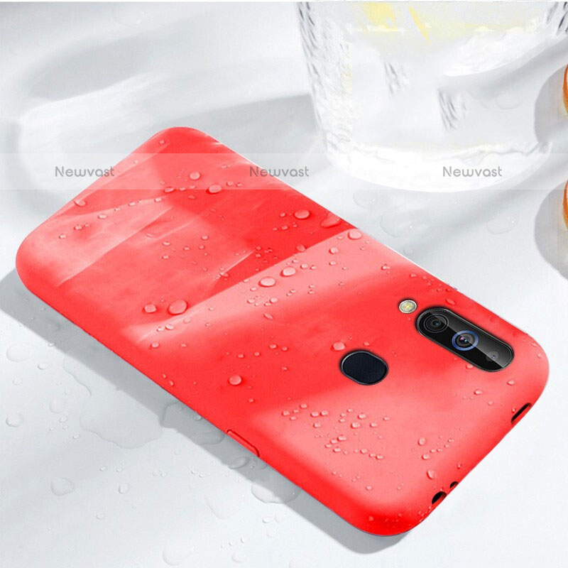 Ultra-thin Silicone Gel Soft Case 360 Degrees Cover for Samsung Galaxy M40 Red