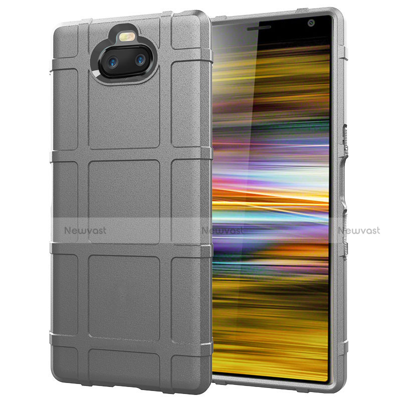 Ultra-thin Silicone Gel Soft Case 360 Degrees Cover for Sony Xperia 10 Plus Silver