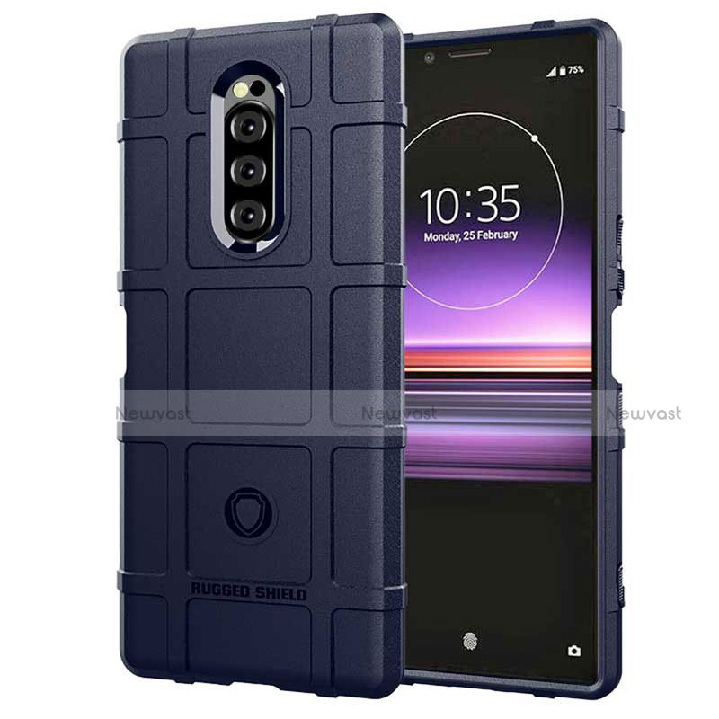 Ultra-thin Silicone Gel Soft Case 360 Degrees Cover for Sony Xperia XZ4 Blue