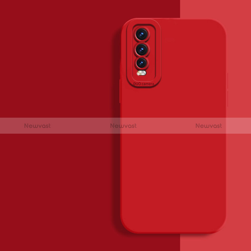 Ultra-thin Silicone Gel Soft Case 360 Degrees Cover for Vivo iQOO U1 Red