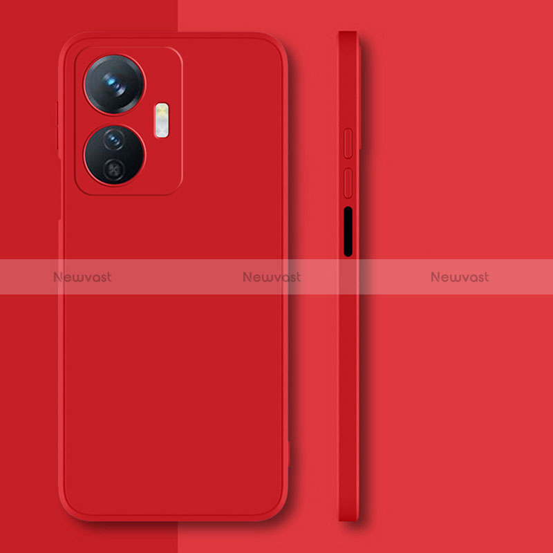 Ultra-thin Silicone Gel Soft Case 360 Degrees Cover for Vivo iQOO Z6 Lite 5G Red