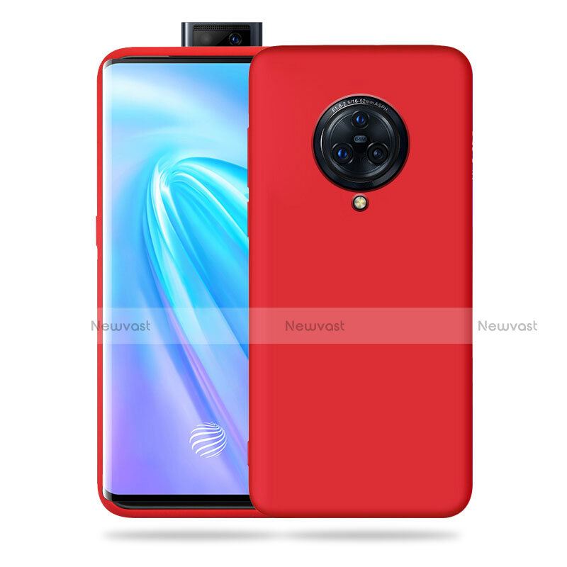 Ultra-thin Silicone Gel Soft Case 360 Degrees Cover for Vivo Nex 3 5G Red