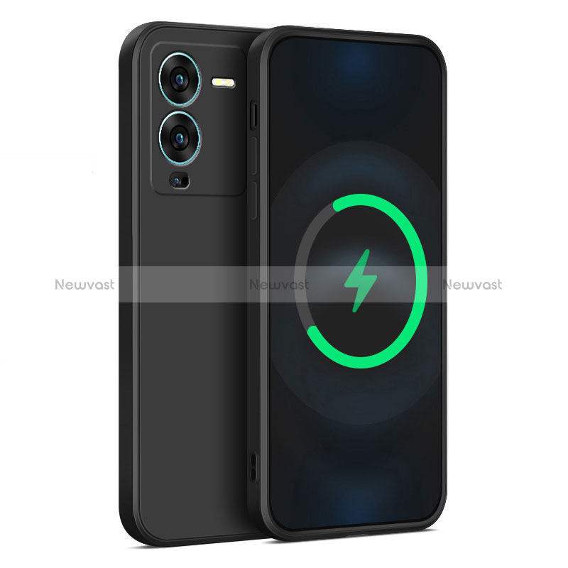 Ultra-thin Silicone Gel Soft Case 360 Degrees Cover for Vivo V25 Pro 5G Black