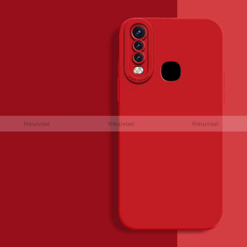 Ultra-thin Silicone Gel Soft Case 360 Degrees Cover for Vivo Y11 Red