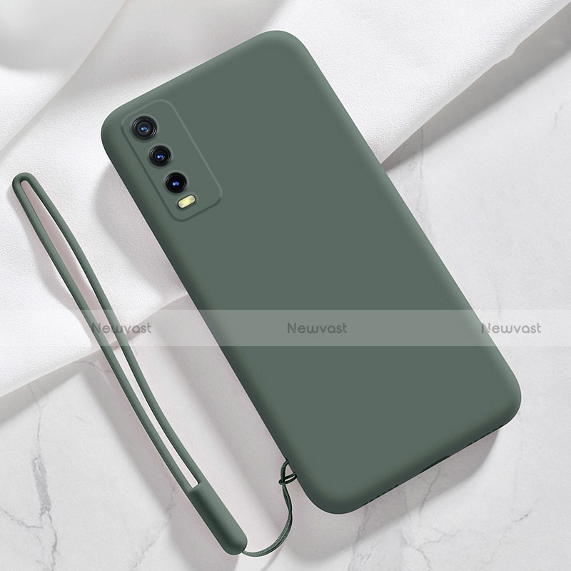 Ultra-thin Silicone Gel Soft Case 360 Degrees Cover for Vivo Y20 Midnight Green