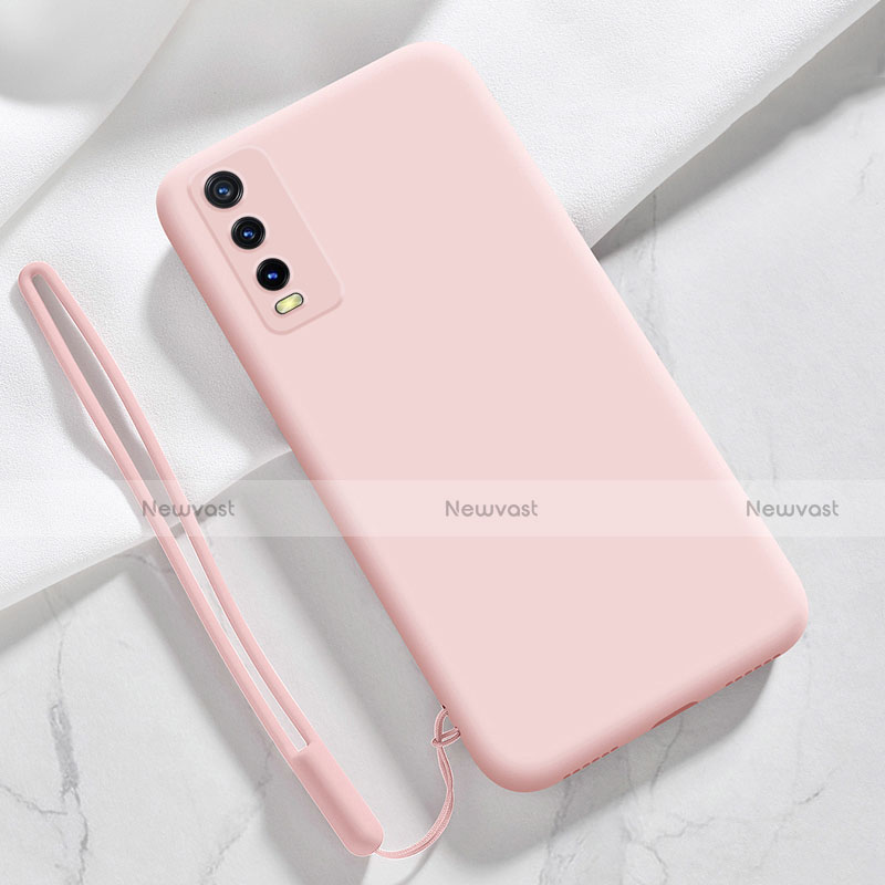 Ultra-thin Silicone Gel Soft Case 360 Degrees Cover for Vivo Y20 Pink