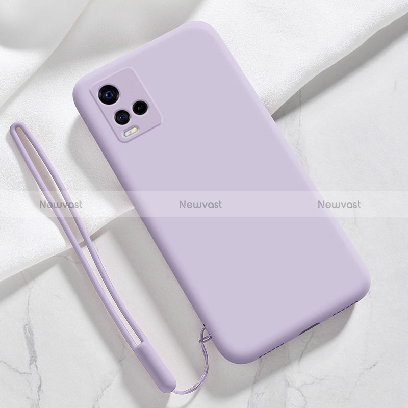 Ultra-thin Silicone Gel Soft Case 360 Degrees Cover for Vivo Y21s Clove Purple