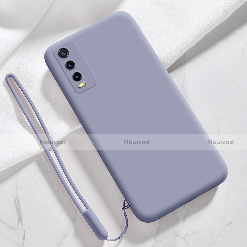 Ultra-thin Silicone Gel Soft Case 360 Degrees Cover for Vivo Y30 Lavender Gray