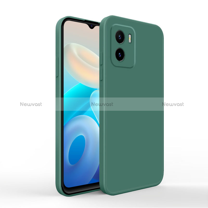 Ultra-thin Silicone Gel Soft Case 360 Degrees Cover for Vivo Y32t Midnight Green