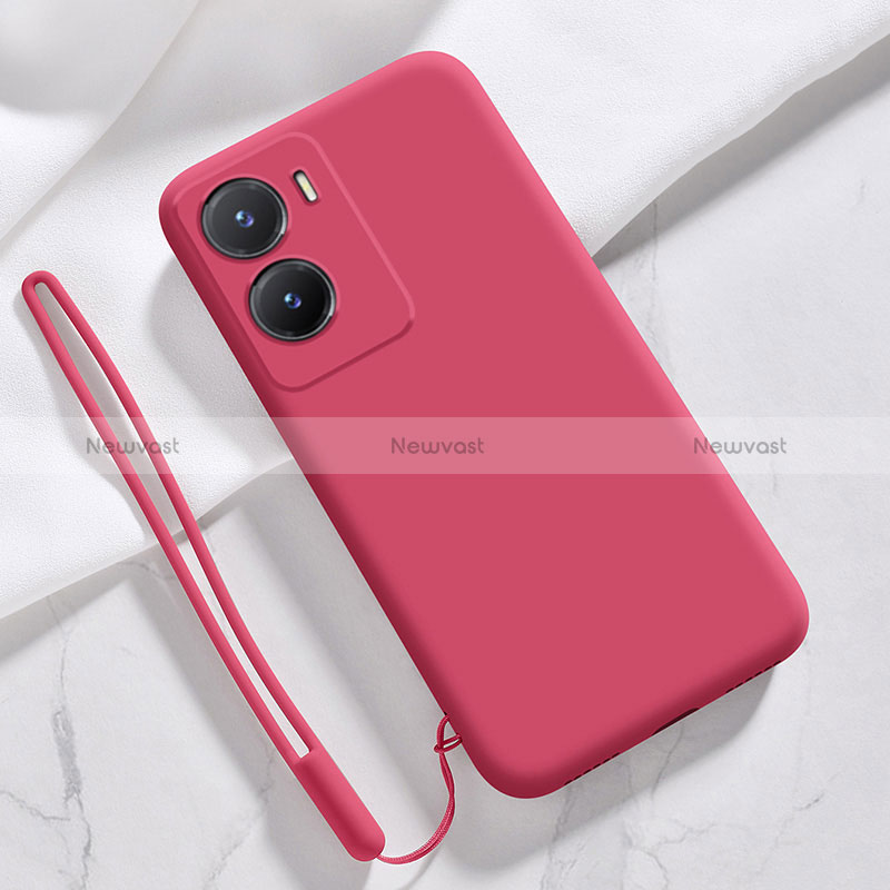 Ultra-thin Silicone Gel Soft Case 360 Degrees Cover for Vivo Y35m 5G Red