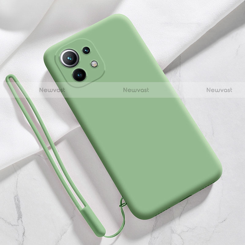 Ultra-thin Silicone Gel Soft Case 360 Degrees Cover for Xiaomi Mi 11 Lite 4G Green