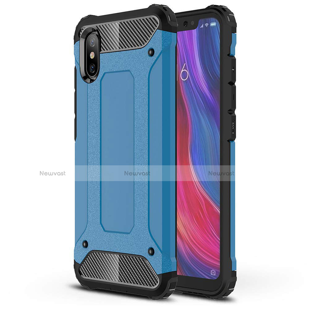 Ultra-thin Silicone Gel Soft Case 360 Degrees Cover for Xiaomi Mi 8 Pro Global Version Blue