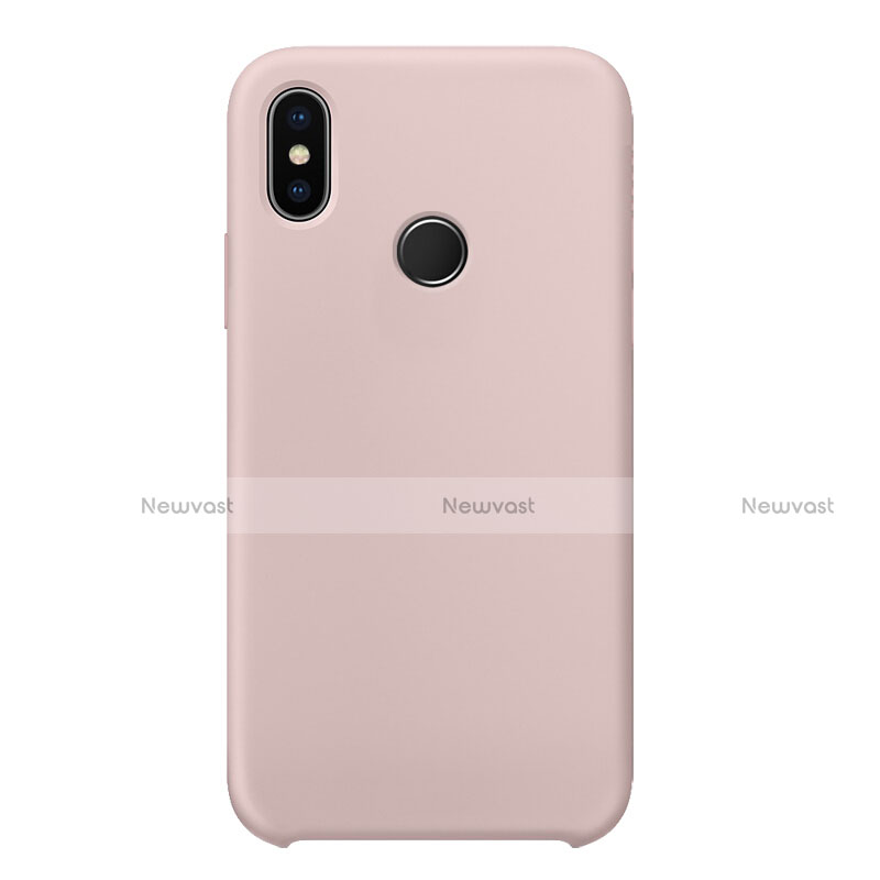 Ultra-thin Silicone Gel Soft Case 360 Degrees Cover for Xiaomi Mi 8 Rose Gold