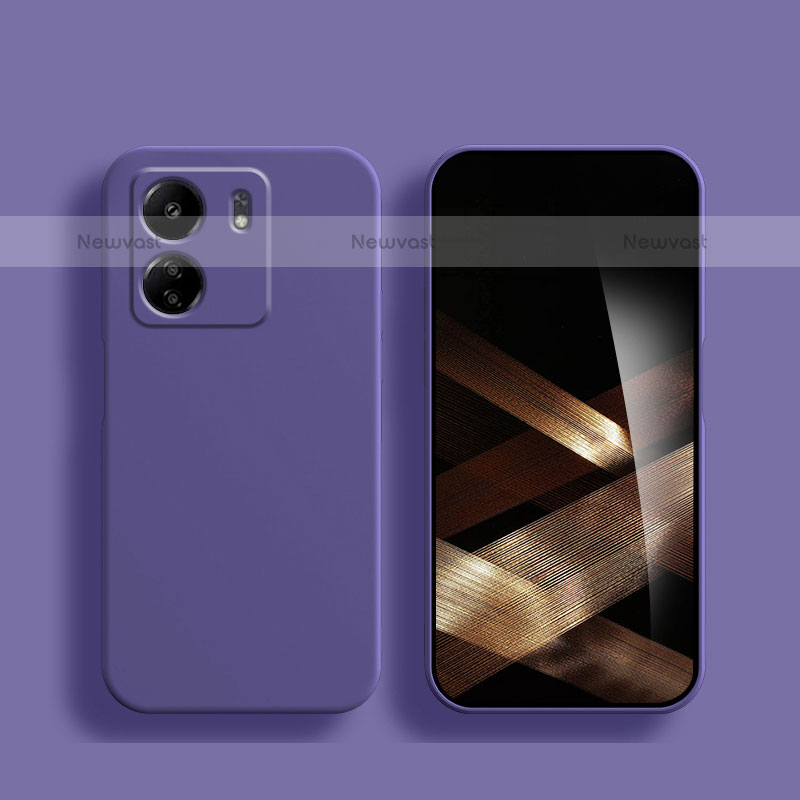 Ultra-thin Silicone Gel Soft Case 360 Degrees Cover for Xiaomi Poco C65 Purple