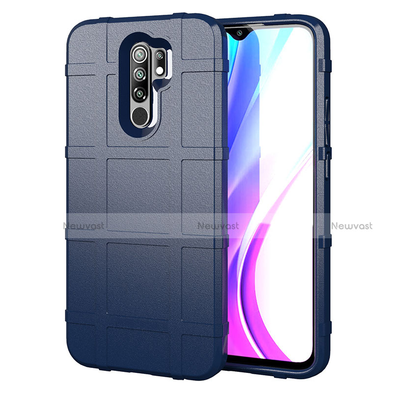 Ultra-thin Silicone Gel Soft Case 360 Degrees Cover for Xiaomi Redmi 9 Blue