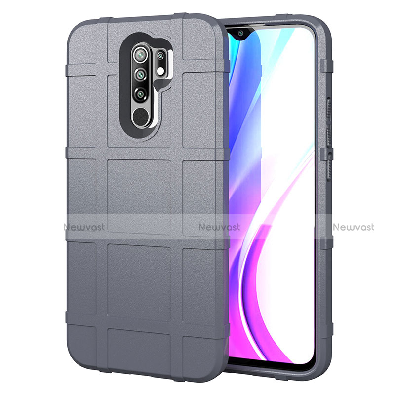 Ultra-thin Silicone Gel Soft Case 360 Degrees Cover for Xiaomi Redmi 9 Gray