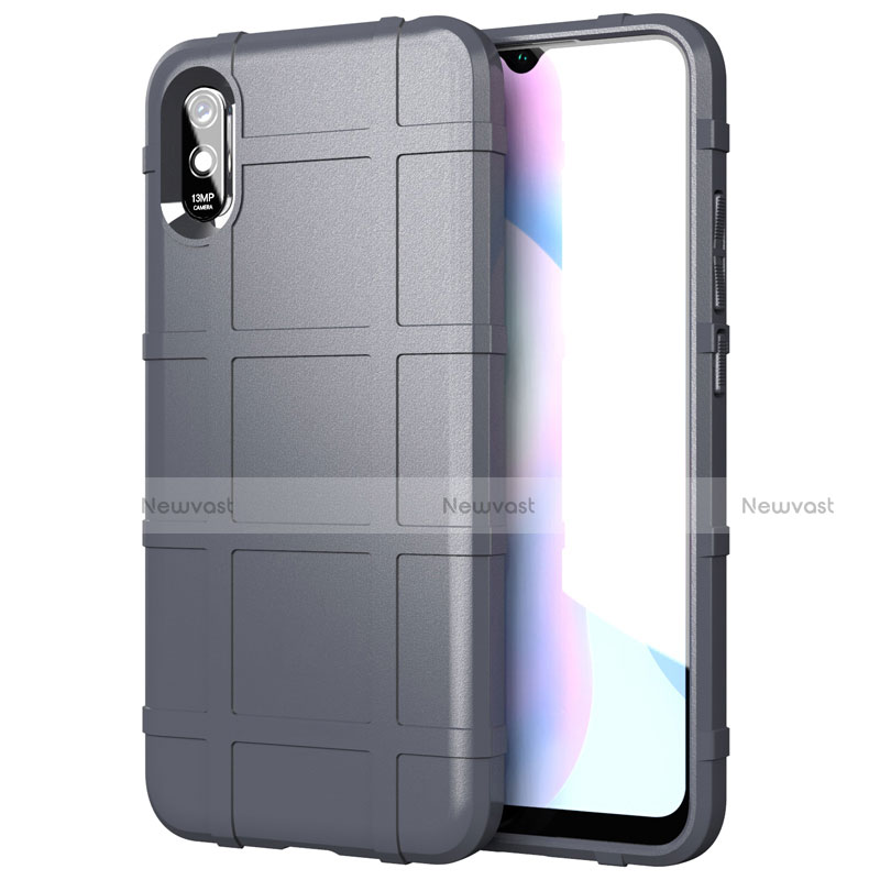 Ultra-thin Silicone Gel Soft Case 360 Degrees Cover for Xiaomi Redmi 9A Gray