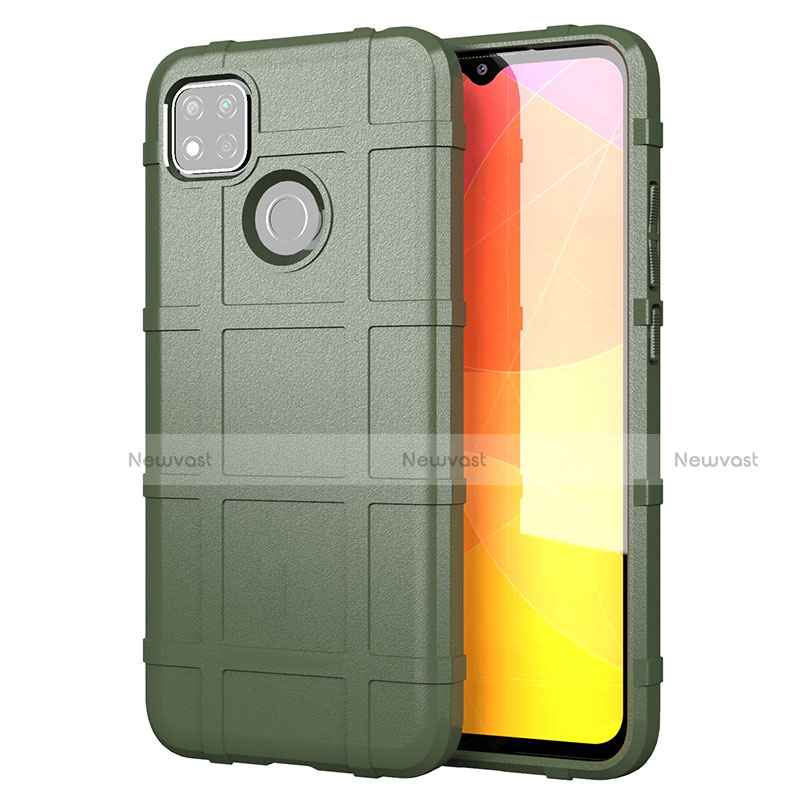 Ultra-thin Silicone Gel Soft Case 360 Degrees Cover for Xiaomi Redmi 9C Army green