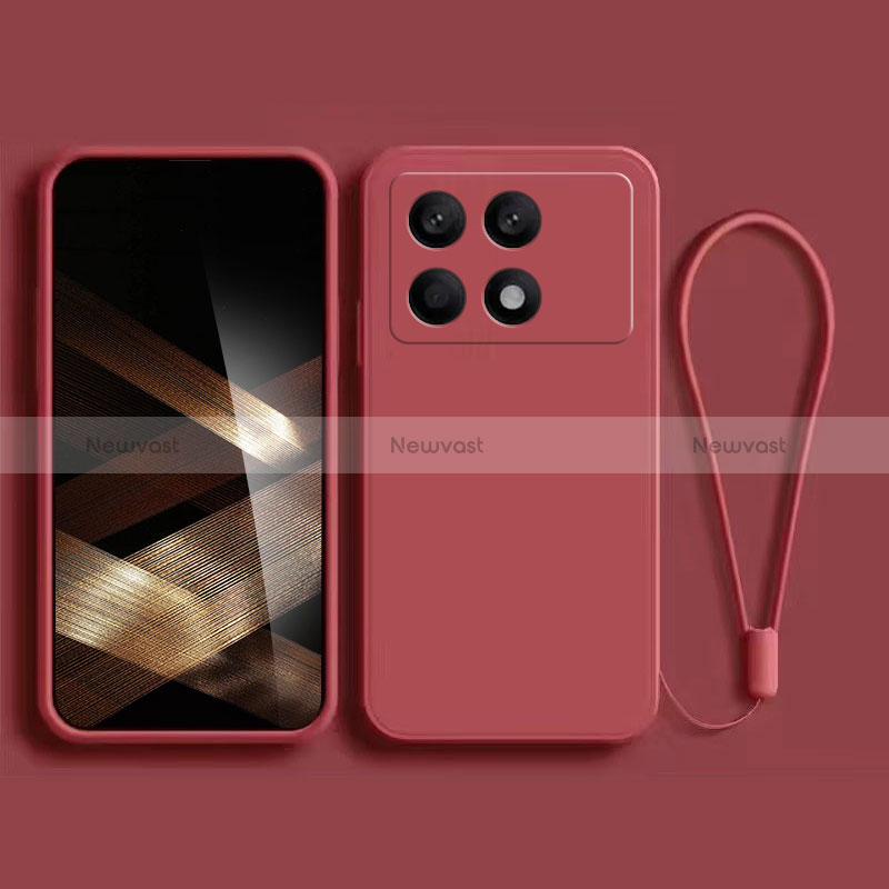 Ultra-thin Silicone Gel Soft Case 360 Degrees Cover for Xiaomi Redmi K70 5G Red