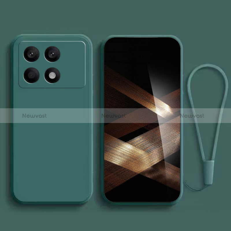 Ultra-thin Silicone Gel Soft Case 360 Degrees Cover for Xiaomi Redmi K70 Pro 5G Midnight Green