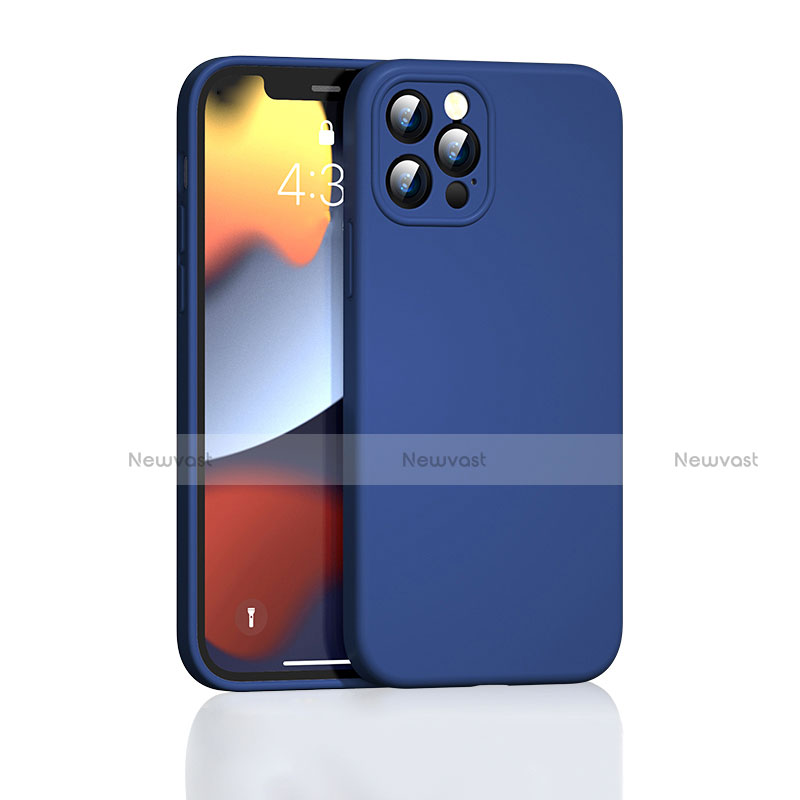 Ultra-thin Silicone Gel Soft Case 360 Degrees Cover G01 for Apple iPhone 13 Pro Max Blue