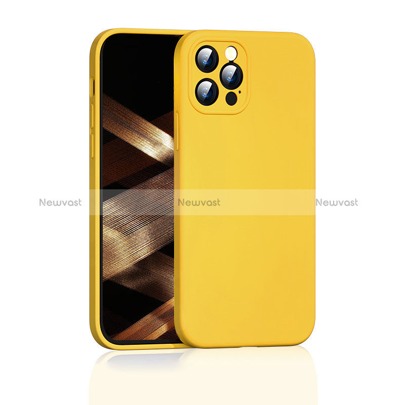 Ultra-thin Silicone Gel Soft Case 360 Degrees Cover G01 for Apple iPhone 14 Pro Max Yellow